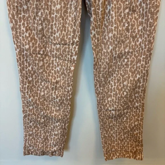 Anthropologie Wanderer Cropped Utility Pants Animal Print Size 28 - Picture 4 of 13
